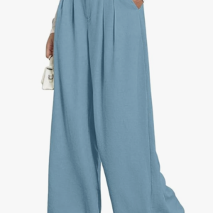 Trousers for Women High Waist | Wide Leg Trousers | Office Wear Pleated Korean Pants for Women's | Elegant Formal Pants